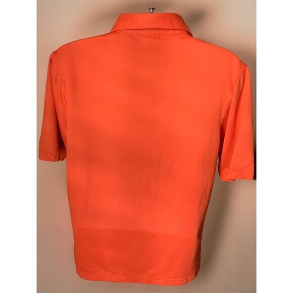 Nike Team Authentic Sphere Dry Polo Shirt Mens Small Orange Clemson Tiger Logo - Picture 8 of 9